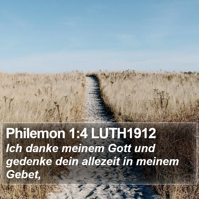 Philemon 1:4 LUTH1912 Bible Study