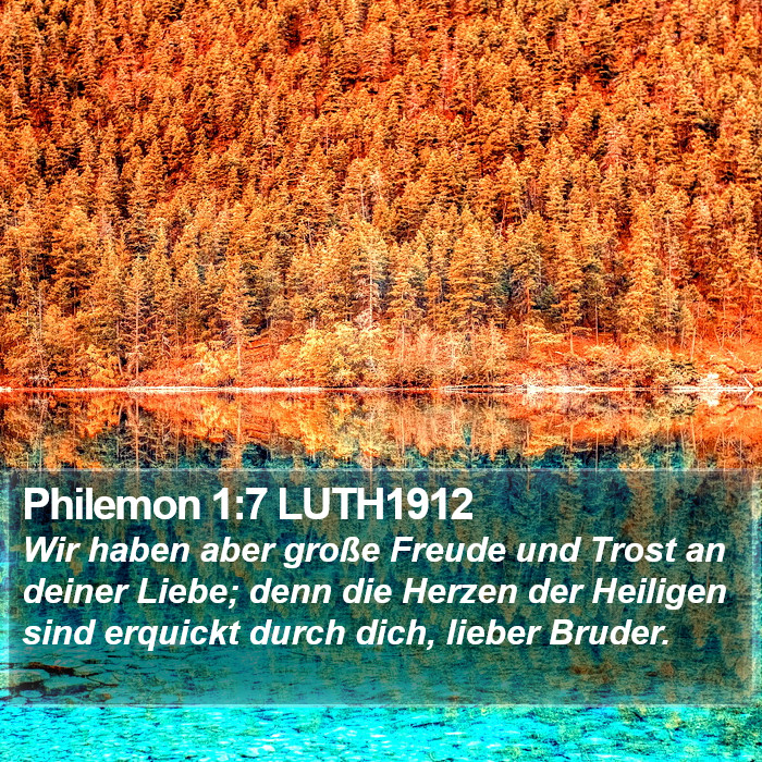 Philemon 1:7 LUTH1912 Bible Study