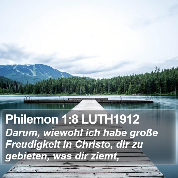 Philemon 1:8 LUTH1912 Bible Study