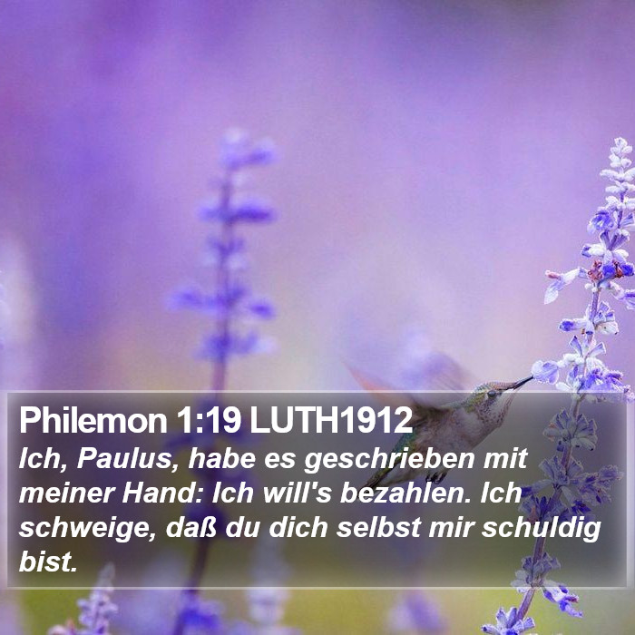 Philemon 1:19 LUTH1912 Bible Study