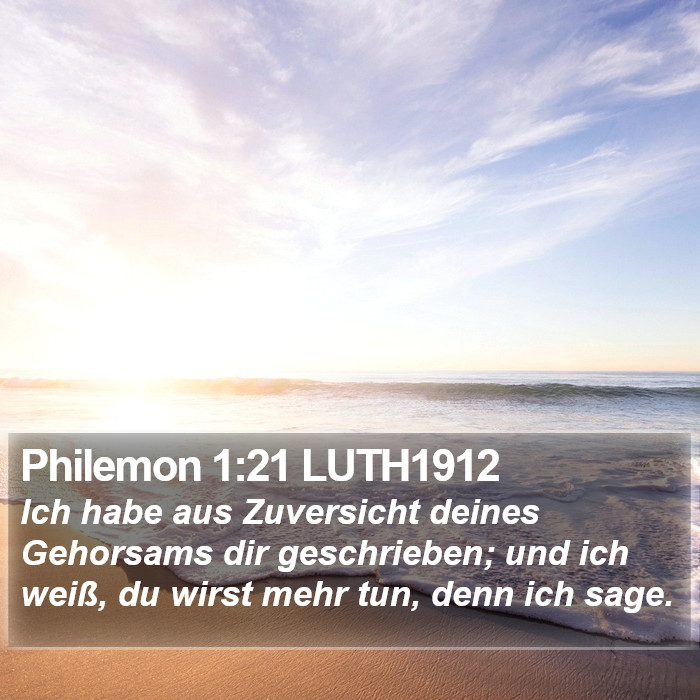 Philemon 1:21 LUTH1912 Bible Study