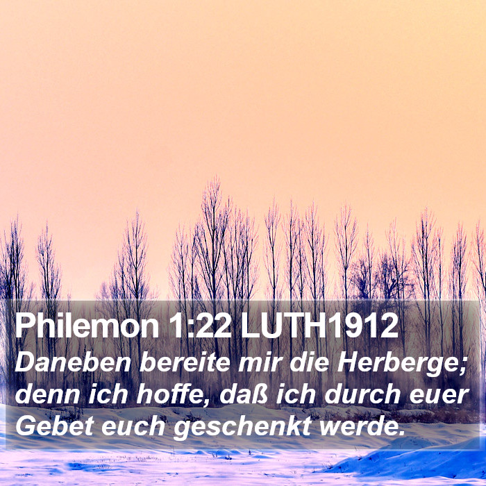 Philemon 1:22 LUTH1912 Bible Study