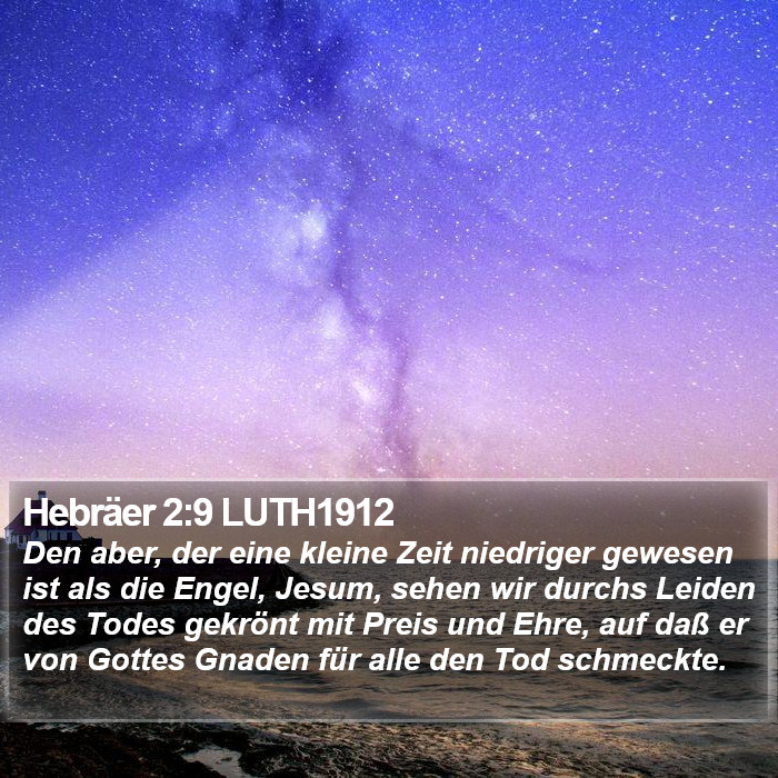 Hebräer 2:9 LUTH1912 Bible Study