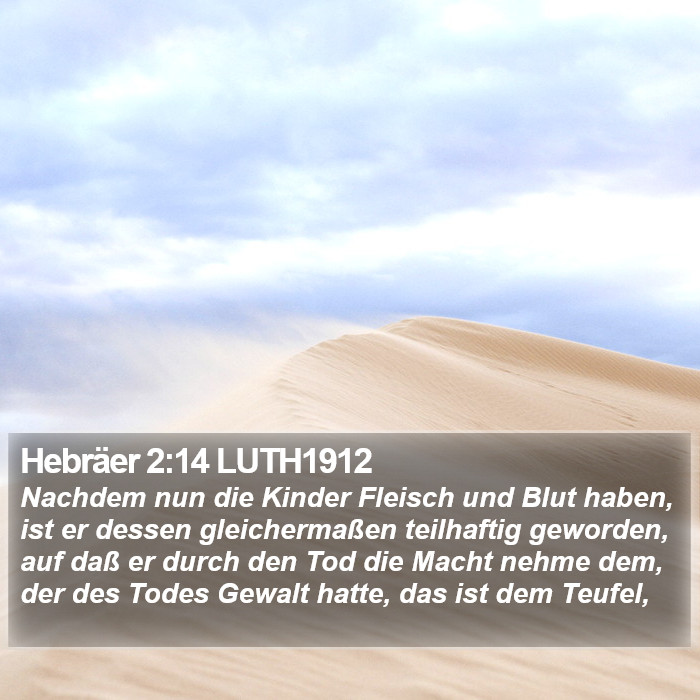 Hebräer 2:14 LUTH1912 Bible Study