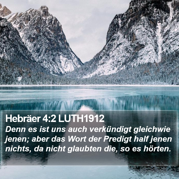 Hebräer 4:2 LUTH1912 Bible Study