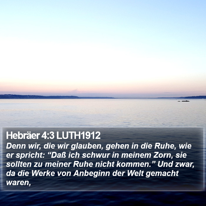 Hebräer 4:3 LUTH1912 Bible Study