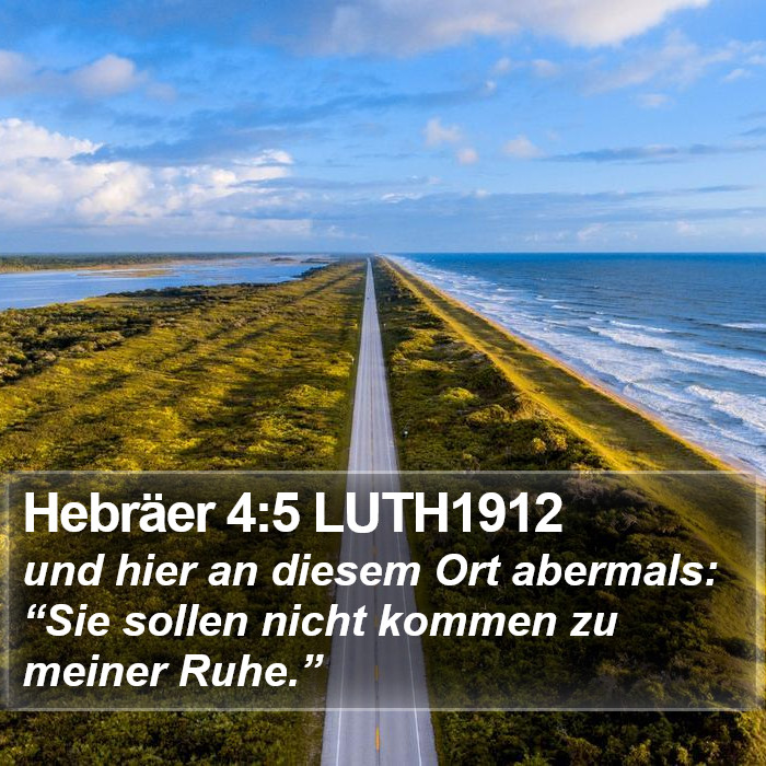 Hebräer 4:5 LUTH1912 Bible Study