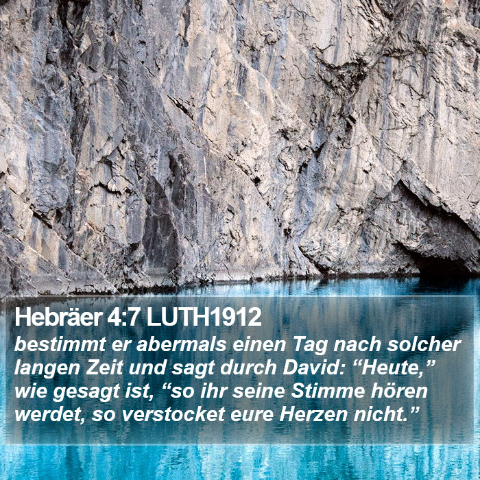 Hebräer 4:7 LUTH1912 Bible Study