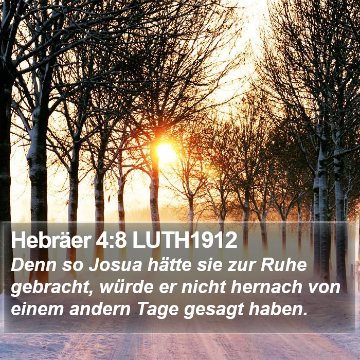 Hebräer 4:8 LUTH1912 Bible Study