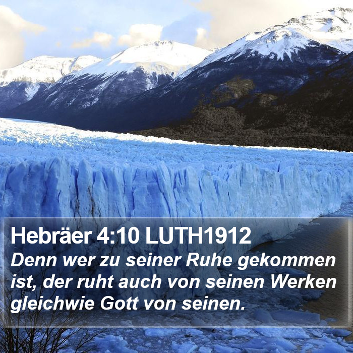 Hebräer 4:10 LUTH1912 Bible Study