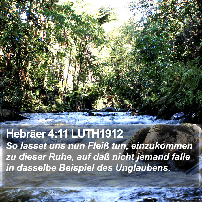 Hebräer 4:11 LUTH1912 Bible Study