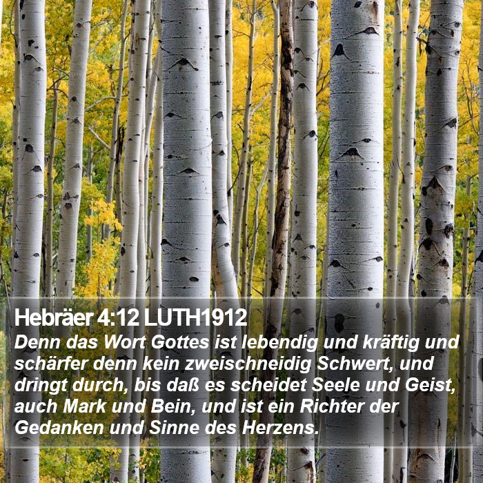 Hebräer 4:12 LUTH1912 Bible Study