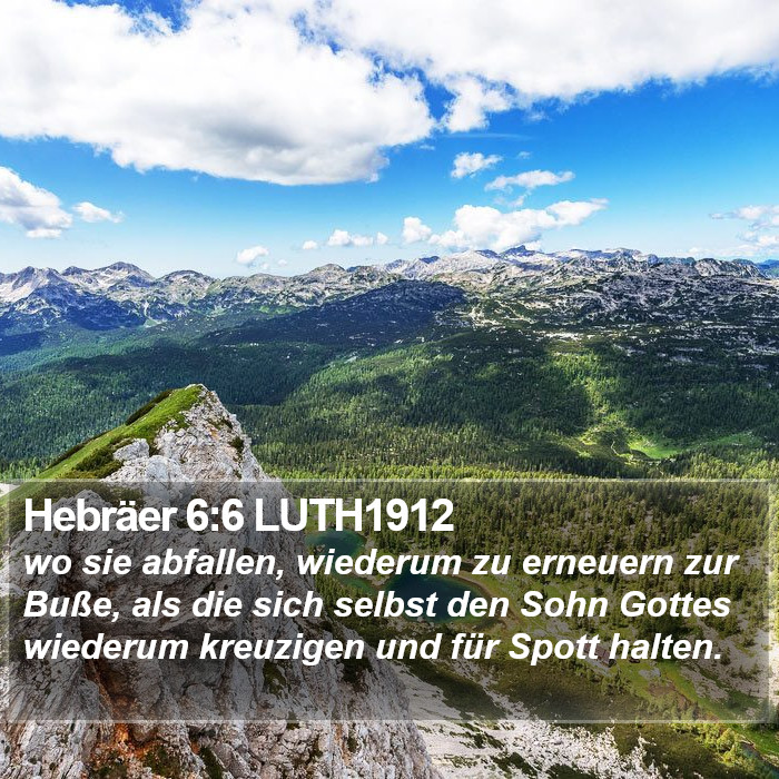 Hebräer 6:6 LUTH1912 Bible Study