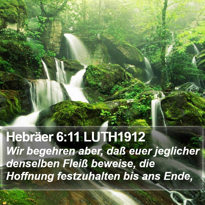 Hebräer 6:11 LUTH1912 Bible Study