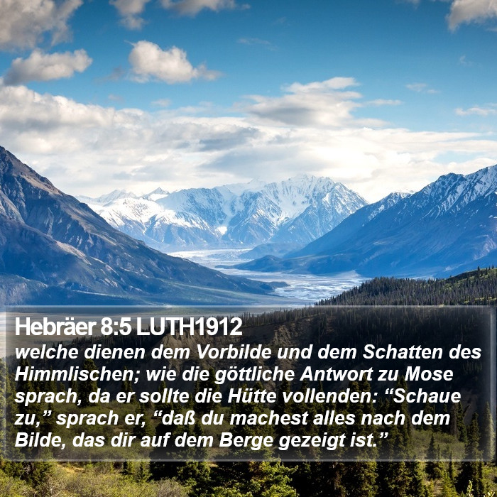 Hebräer 8:5 LUTH1912 Bible Study