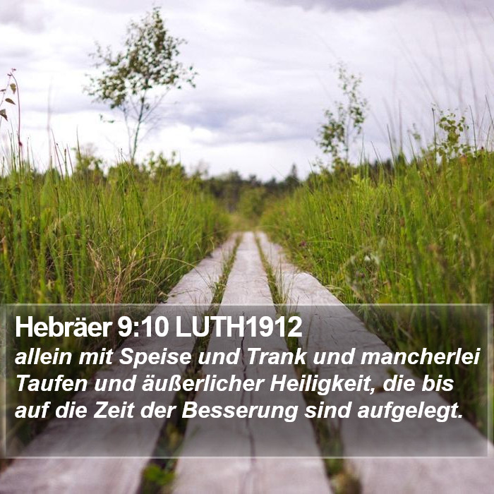 Hebräer 9:10 LUTH1912 Bible Study