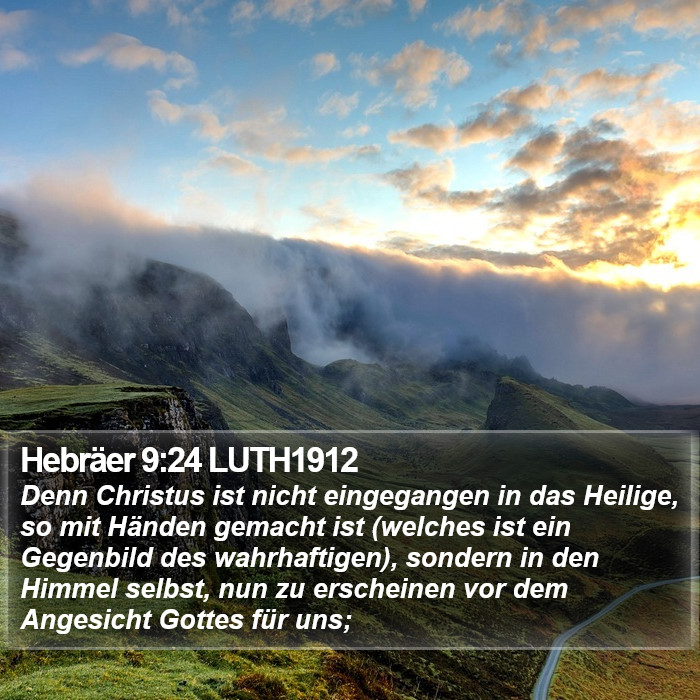 Hebräer 9:24 LUTH1912 Bible Study