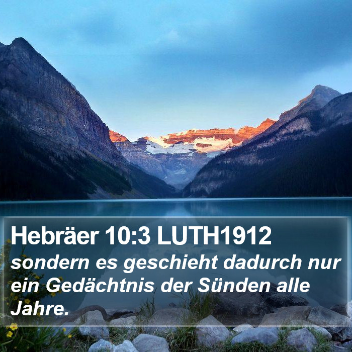Hebräer 10:3 LUTH1912 Bible Study