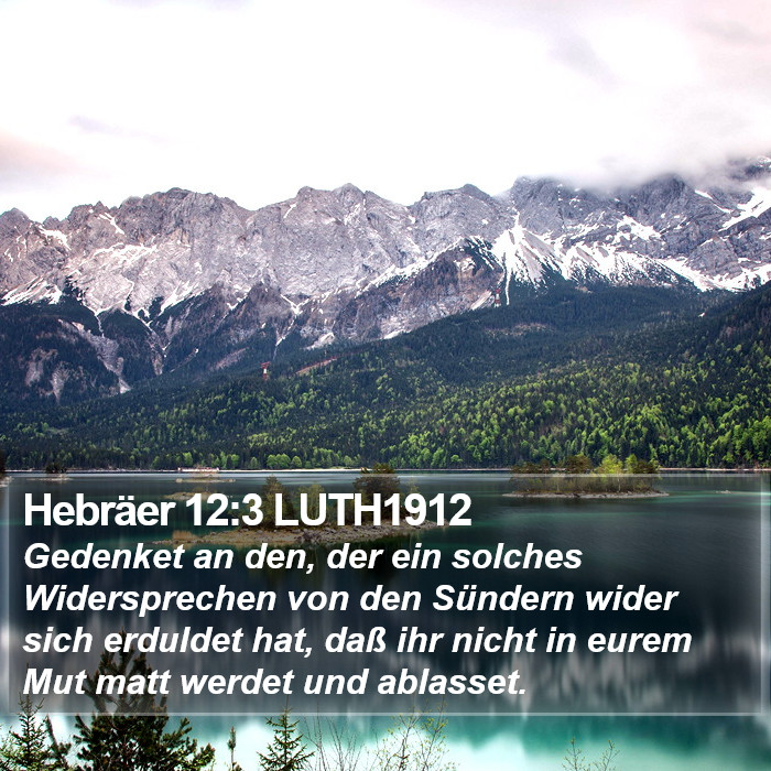 Hebräer 12:3 LUTH1912 Bible Study