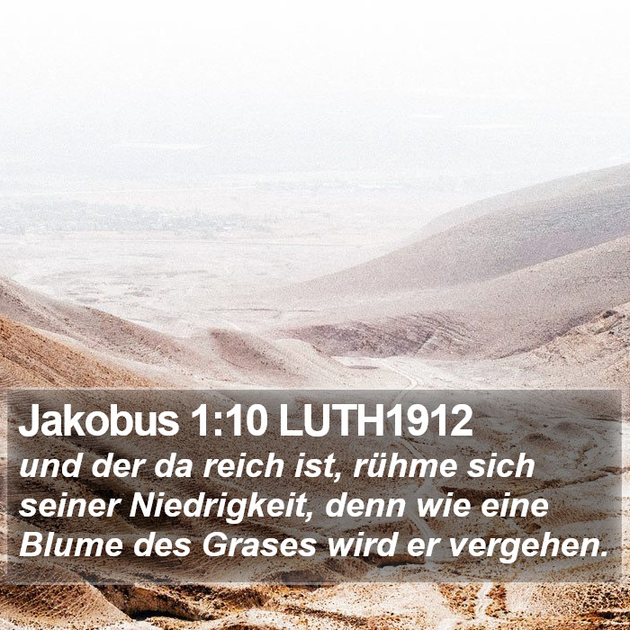 Jakobus 1:10 LUTH1912 Bible Study