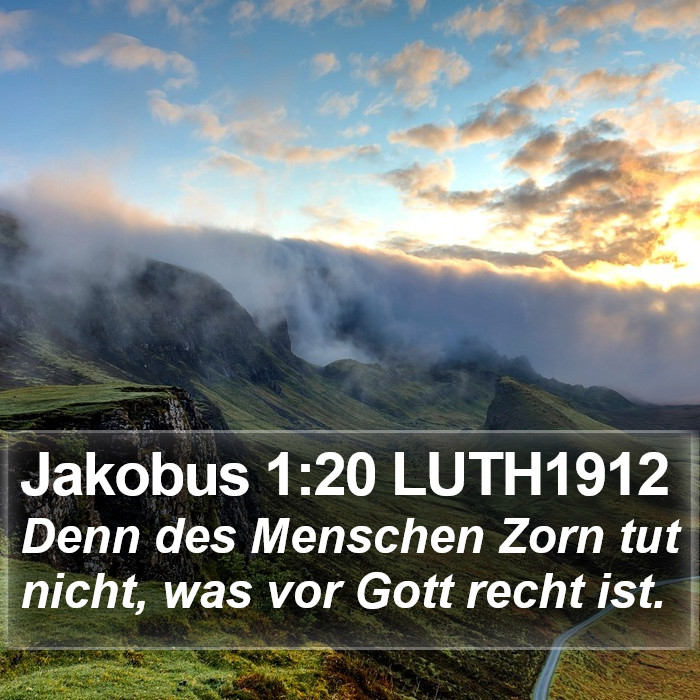 Jakobus 1:20 LUTH1912 Bible Study