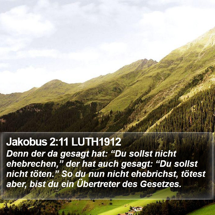 Jakobus 2:11 LUTH1912 Bible Study