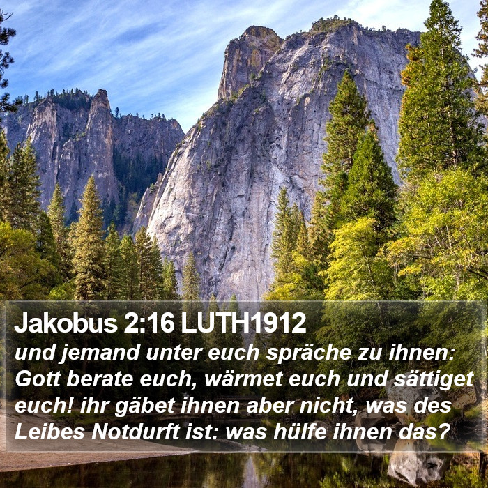 Jakobus 2:16 LUTH1912 Bible Study