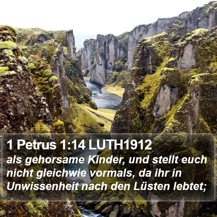 1 Petrus 1:14 LUTH1912 Bible Study