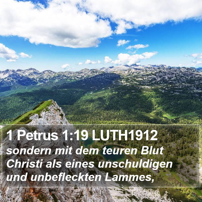 1 Petrus 1:19 LUTH1912 Bible Study