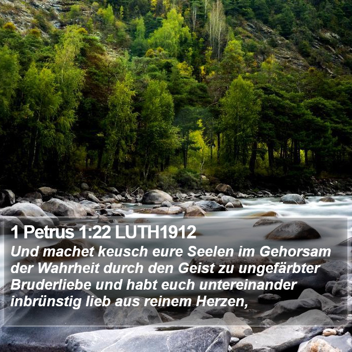 1 Petrus 1:22 LUTH1912 Bible Study