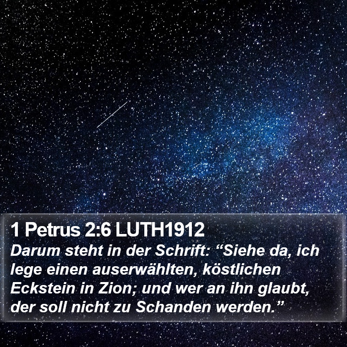 1 Petrus 2:6 LUTH1912 Bible Study