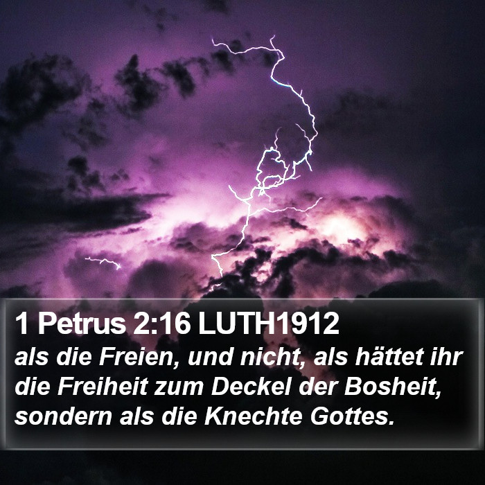 1 Petrus 2:16 LUTH1912 Bible Study