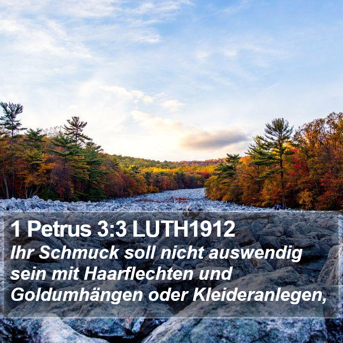 1 Petrus 3:3 LUTH1912 Bible Study