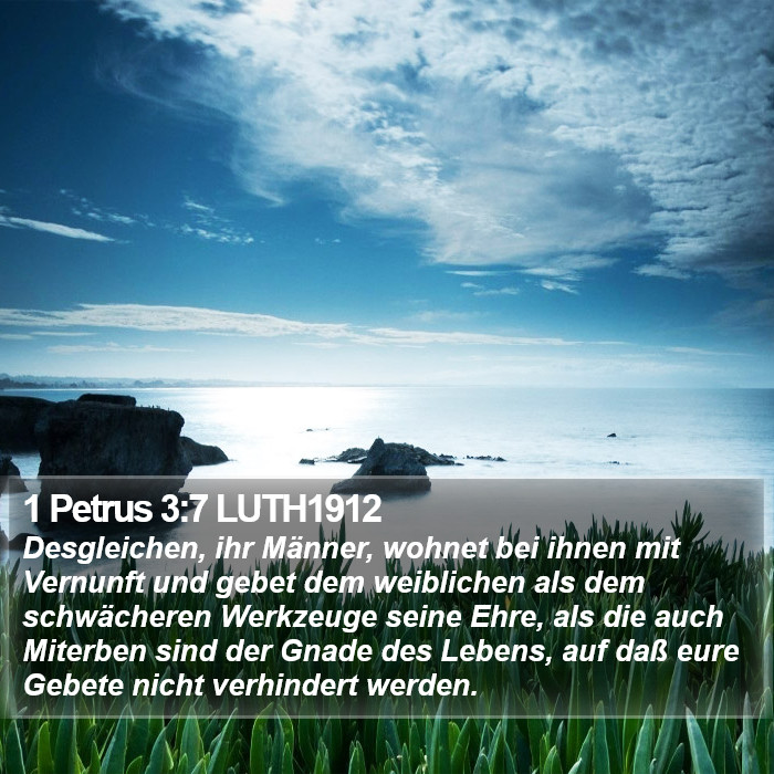 1 Petrus 3:7 LUTH1912 Bible Study