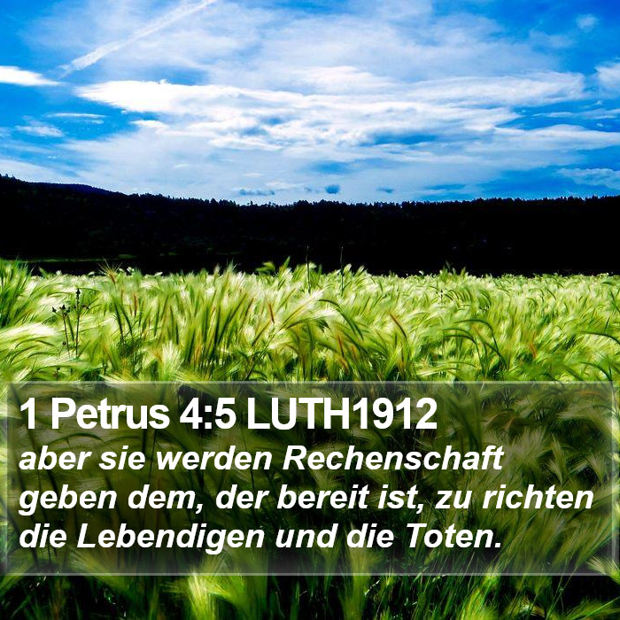 1 Petrus 4:5 LUTH1912 Bible Study