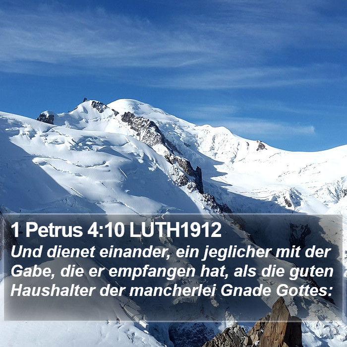 1 Petrus 4:10 LUTH1912 Bible Study