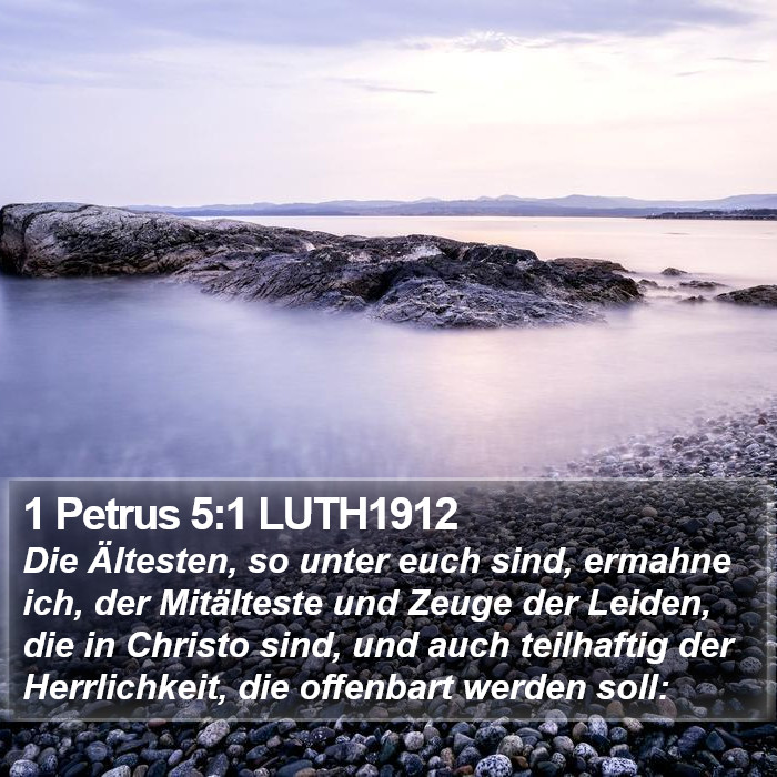 1 Petrus 5:1 LUTH1912 Bible Study