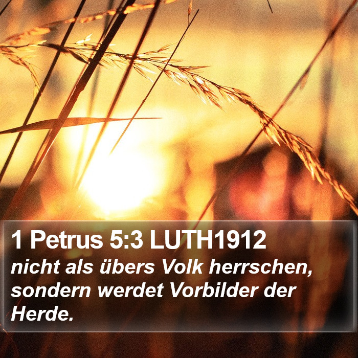 1 Petrus 5:3 LUTH1912 Bible Study