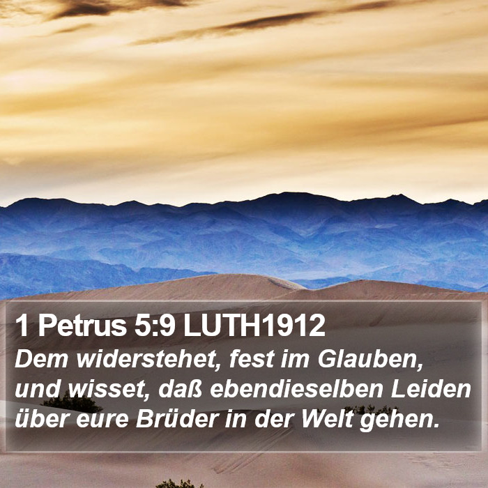 1 Petrus 5:9 LUTH1912 Bible Study