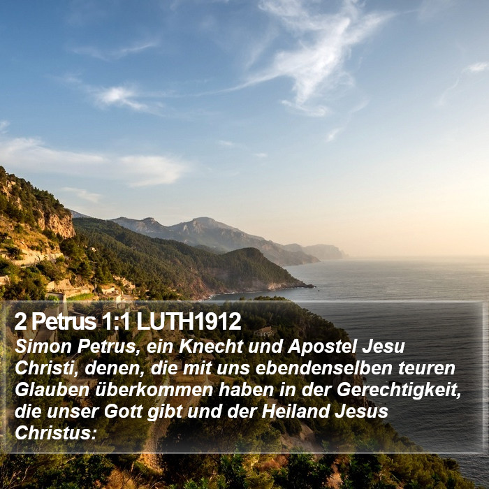 2 Petrus 1:1 LUTH1912 Bible Study