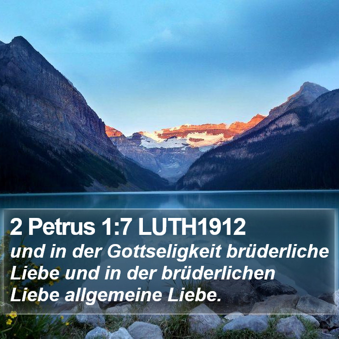 2 Petrus 1:7 LUTH1912 Bible Study