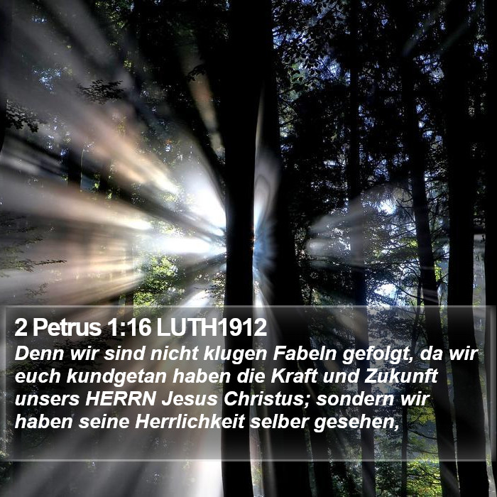 2 Petrus 1:16 LUTH1912 Bible Study