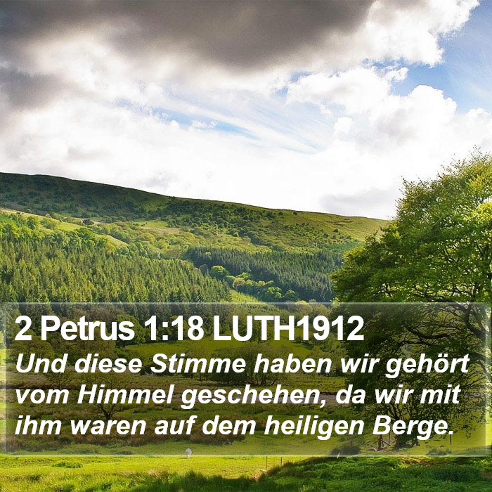 2 Petrus 1:18 LUTH1912 Bible Study