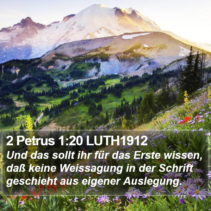 2 Petrus 1:20 LUTH1912 Bible Study