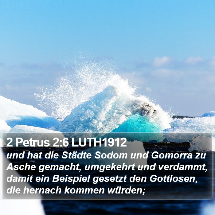 2 Petrus 2:6 LUTH1912 Bible Study