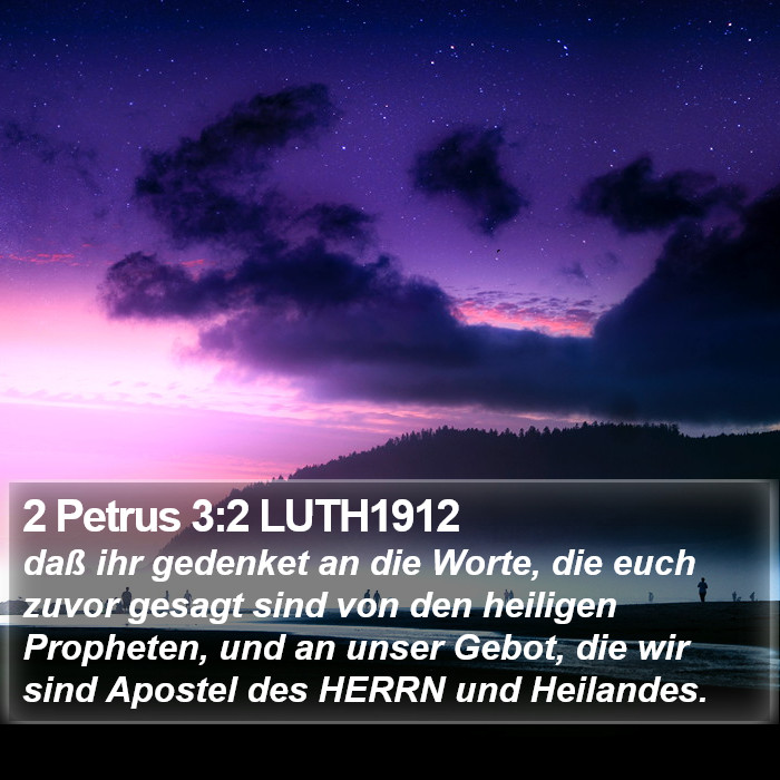 2 Petrus 3:2 LUTH1912 Bible Study
