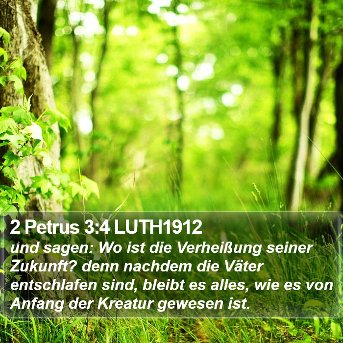 2 Petrus 3:4 LUTH1912 Bible Study