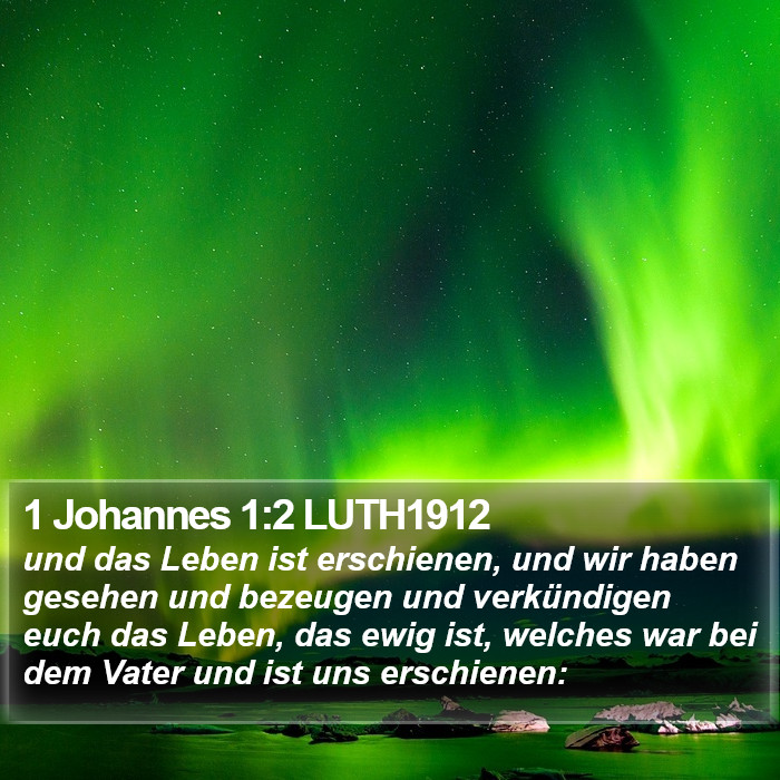 1 Johannes 1:2 LUTH1912 Bible Study