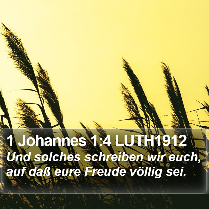 1 Johannes 1:4 LUTH1912 Bible Study