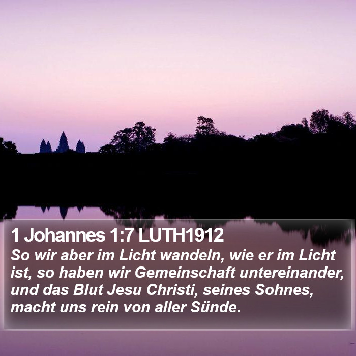 1 Johannes 1:7 LUTH1912 Bible Study